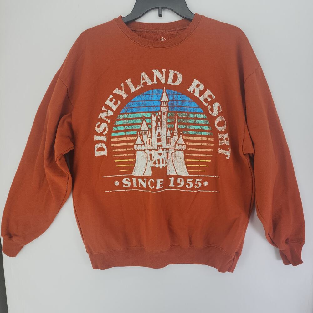 Disneyland Resort Since 1955 Crewneck Sweatshirt Sz L Orange